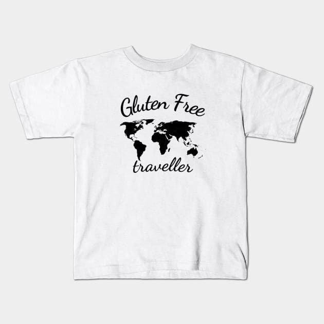 Gluten Free Traveller, World Traveller Kids T-Shirt by Gluten Free Traveller